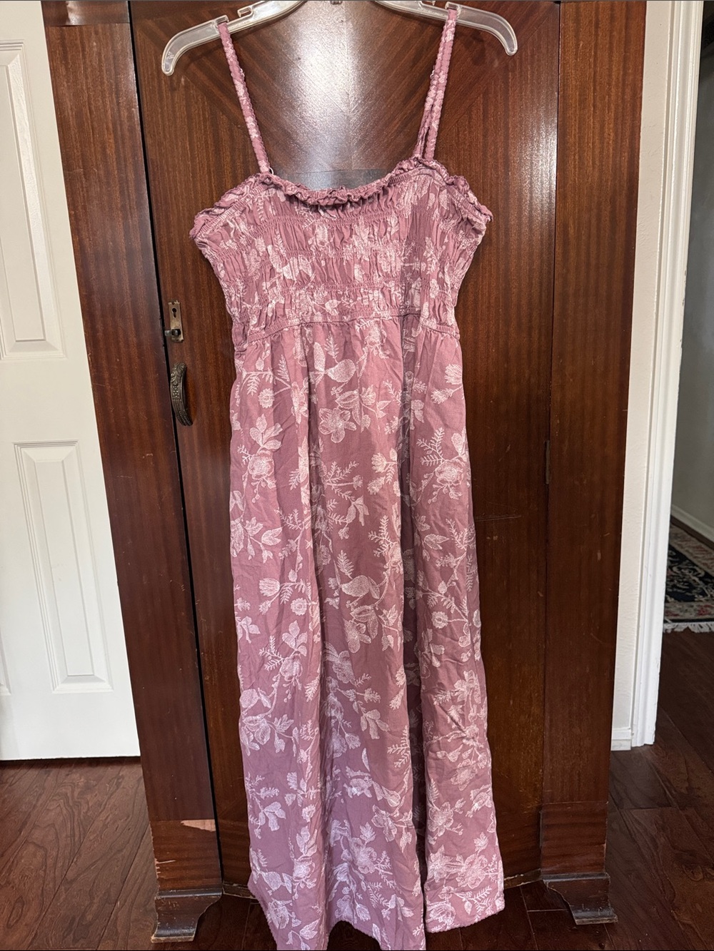 Universal Thread Mauve Pink Floral Smocked Sundress